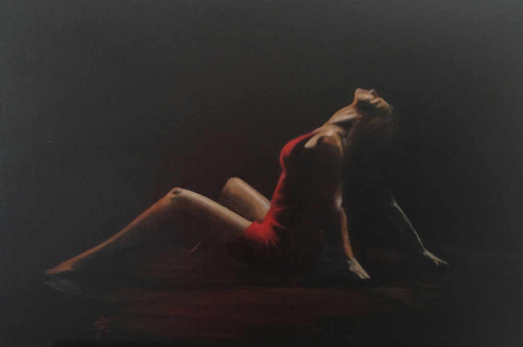 Red Passion /  VERKOCHT /  Acryl op MDF / 40x60 cm